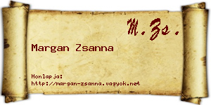Margan Zsanna névjegykártya